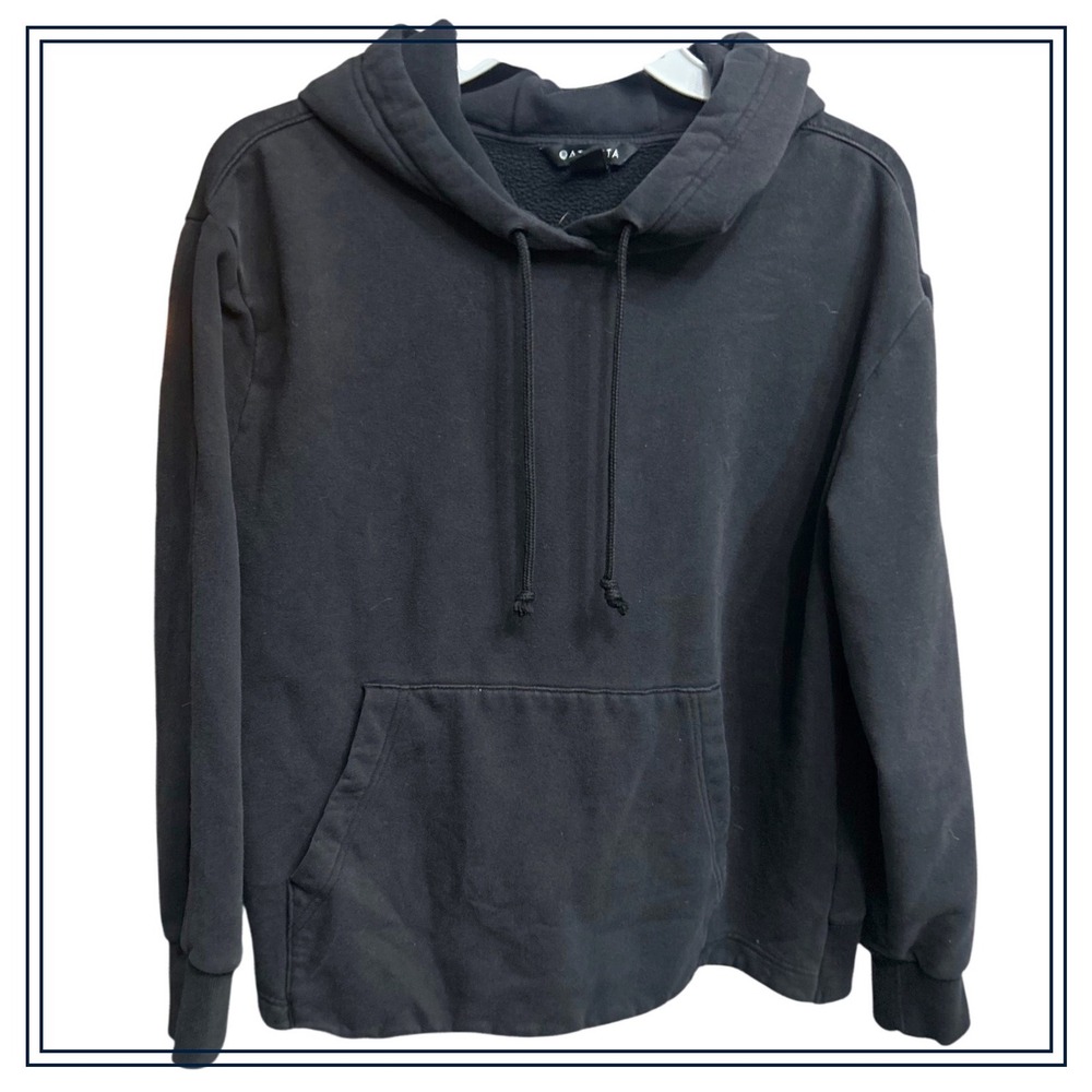 Athleta Black Retroplush II Hoodie‎ Sweatshirt Women's Size Small Cozy Comfort
